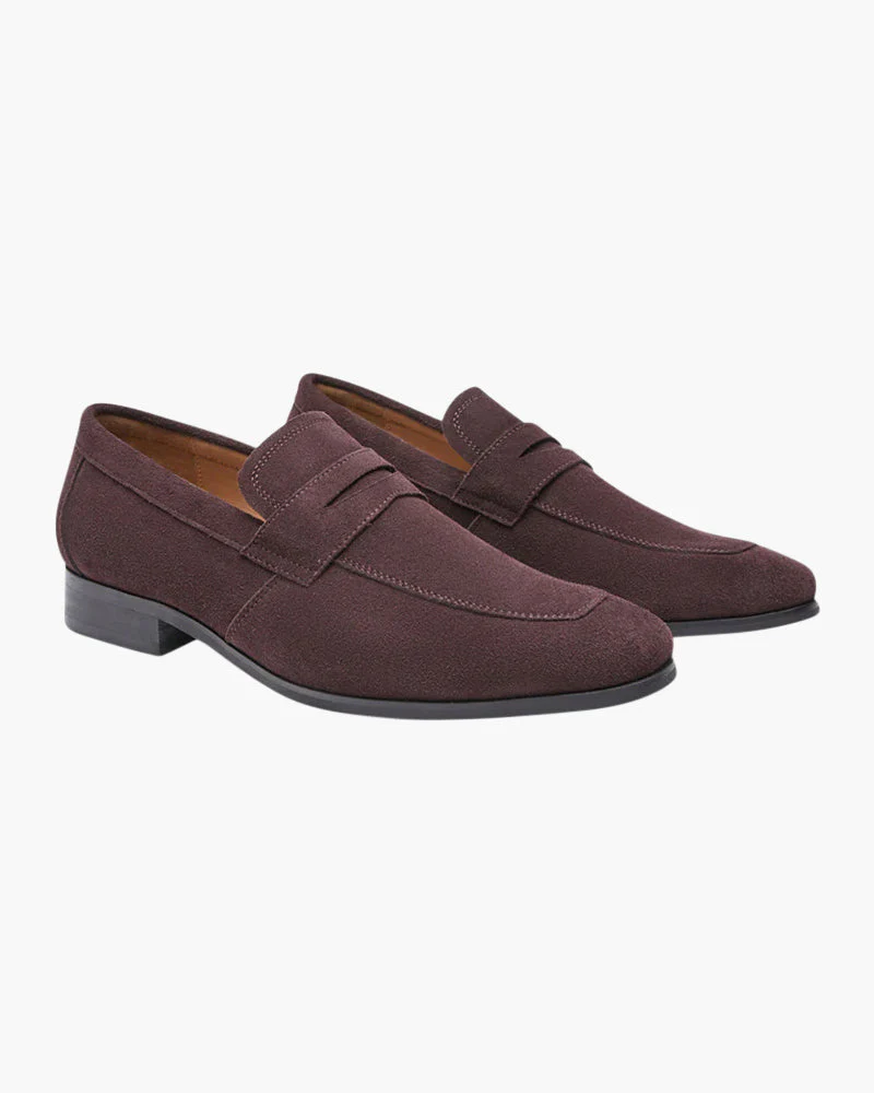 Old Money Suede Penny Loafers - Image 4
